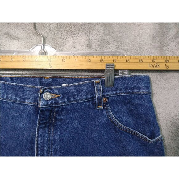 Vintage Levis 550 Jeans Womens 16 Short Blue Denim Relaxed Fit Tapered Leg Dark - Picture 3 of 8